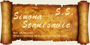 Simona Stanisavić vizit kartica